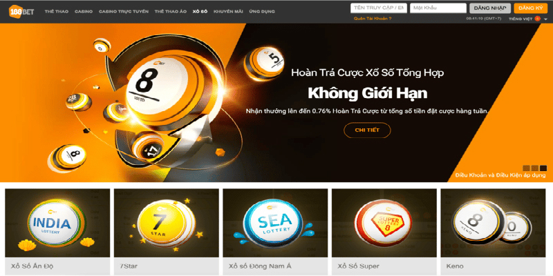 Cách chơi xổ số 7star tại 188Bet